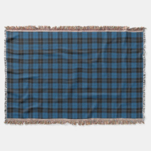 Scottish Clan Ramsay Blue Hunting Tartan Throw Blanket