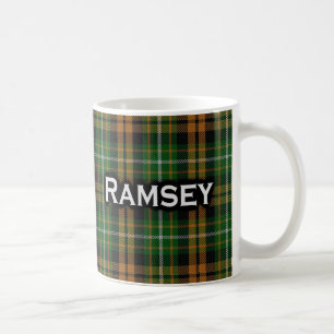 Scottish Clan Ramsay Ramsey Orange Hunting Tartan Coffee Mug