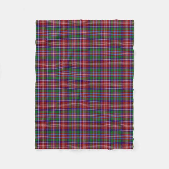 Scottish Clan Ritchie Tartan Plaid Fleece Blanket (Front)