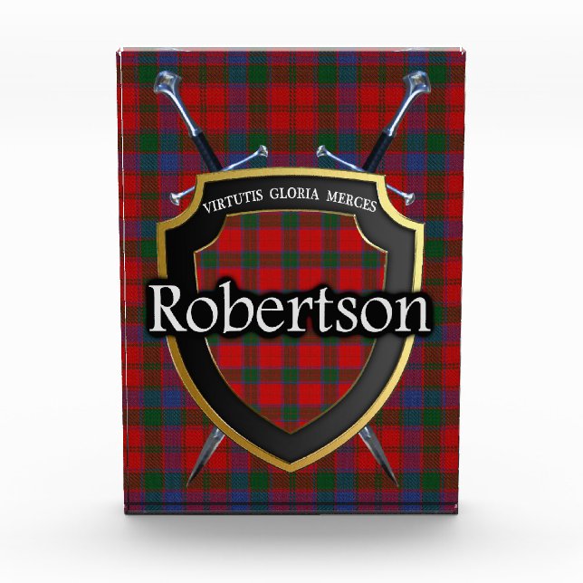 Scottish Clan Robertson Tartan Photo Block (Front)