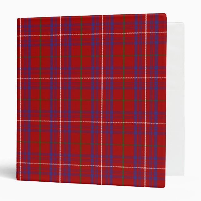 Scottish Clan Rose Tartan Plaid Binder (Front/Inside)