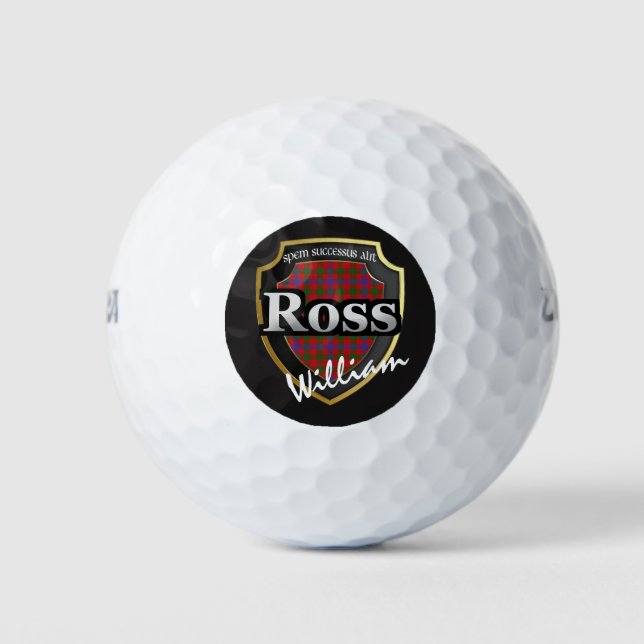 Scottish Clan Ross Personalize Your Name Golf Balls (Front)