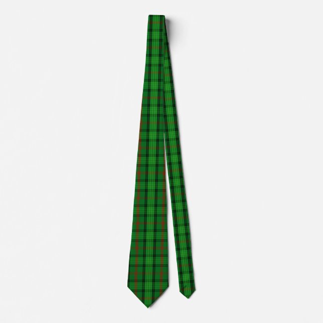 Scottish Clan Ross Tartan Plaid Tie (Front)