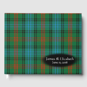 Scottish Clan Ross Tartan Plaid Wedding Guest Book
