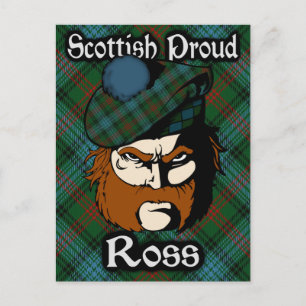 Scottish Clan Ross Tartan Postcard