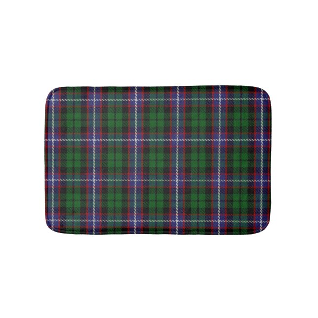 Scottish Clan Russell Tartan Plaid Bath Mat (Front)