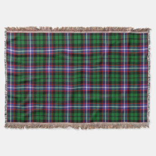 Scottish Clan Russell Tartan Plaid Throw Blanket