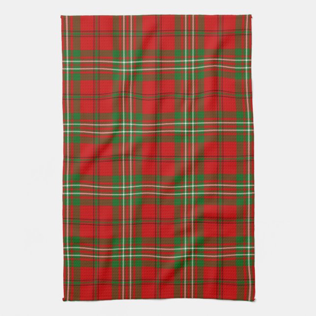 Scottish Clan Scott Tartan Plaid Kitchen Towel (Vertical)