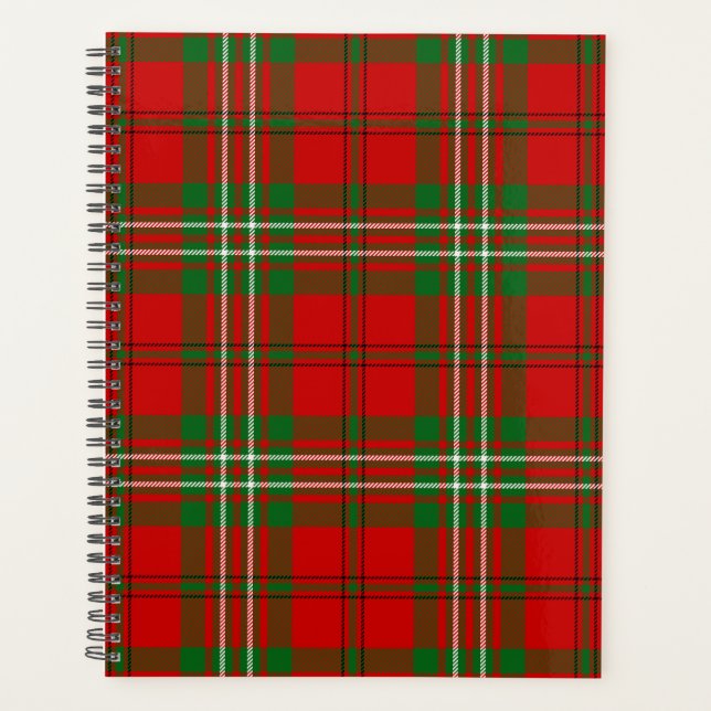 Scottish Clan Scott Tartan Plaid Planner (Front)