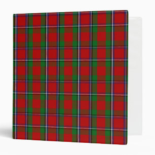Scottish Clan Sinclair Tartan Plaid Binder