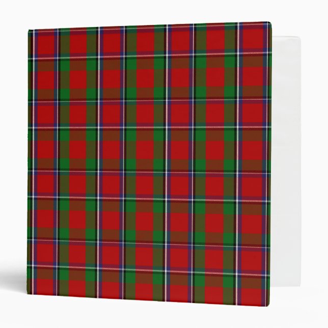 Scottish Clan Sinclair Tartan Plaid Binder (Front/Inside)