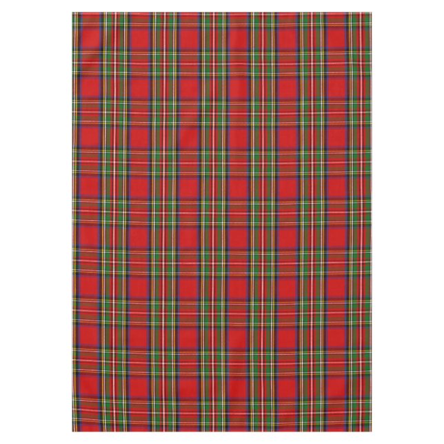 Scottish Clan Stewart Tartan Plaid Tablecloth (Front)