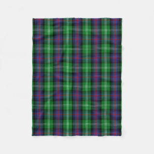 Scottish Clan Sutherland Tartan Plaid Fleece Blanket