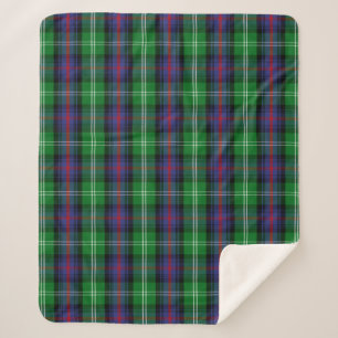 Scottish Clan Sutherland Tartan Plaid Sherpa Blanket
