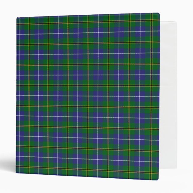 Scottish Clan Turnbull Hunting Tartan Plaid Binder (Front/Inside)