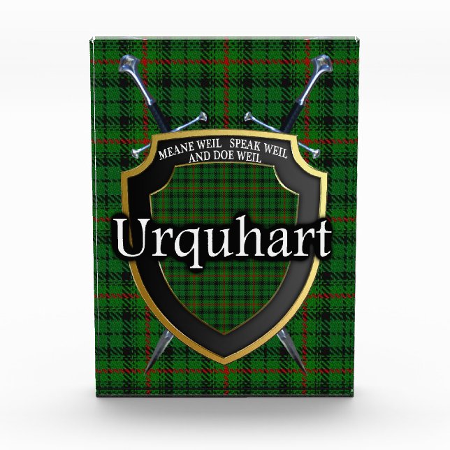 Scottish Clan Urquhart Tartan Photo Block (Front)