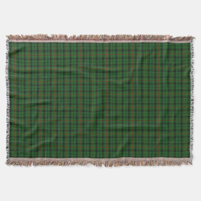 Scottish Clan Urquhart Tartan Throw Blanket (Front)