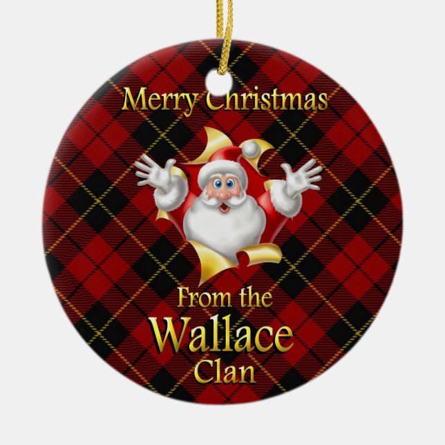 Scottish Clan Wallace Christmas Ornament (Front)