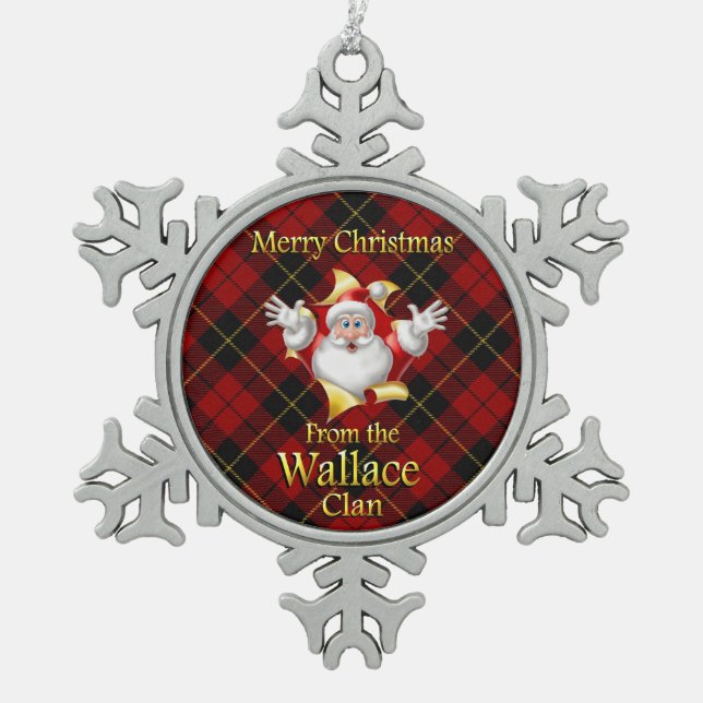 Scottish Clan Wallace Christmas Ornament (Front)