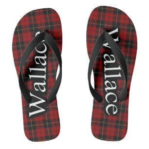 Scottish Clan Wallace Tartan Flop Flops Flip Flops