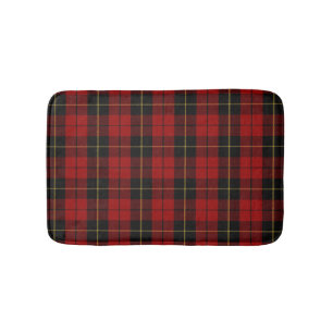 Scottish Clan Wallace Tartan Plaid Bath Mat