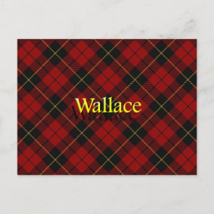 Scottish Clan Wallace Tartan Postcard