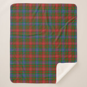 Scottish Clan Wilson Tartan Plaid Sherpa Blanket