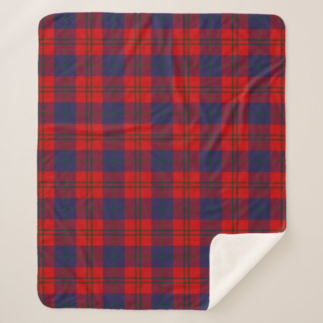 Scottish Clan Witherspoon Tartan Plaid Sherpa Blanket (Front)