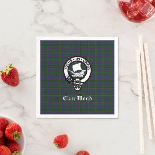Scottish Clan Wood Crest & Tartan Napkin