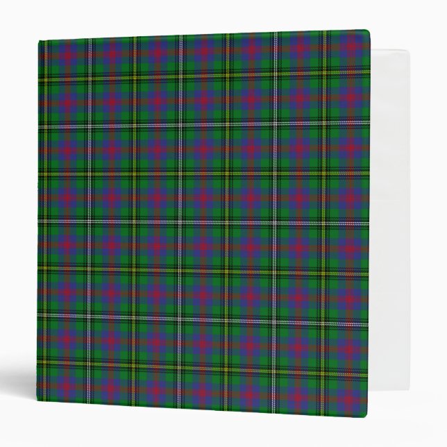 Scottish Clan Wood Tartan Plaid Binder (Front/Inside)