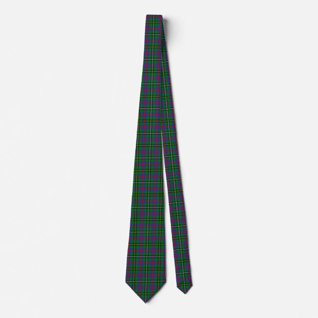 Scottish Clan Wood Tartan Plaid Tie (Front)