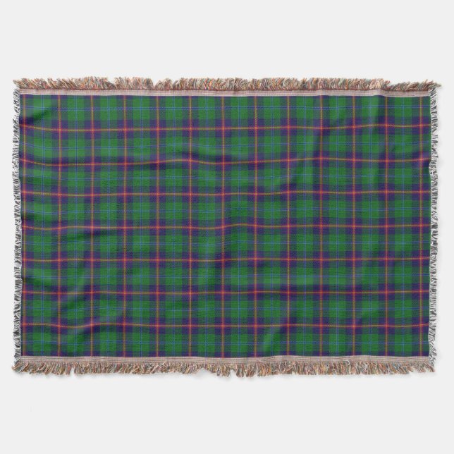 Scottish Clan Young Tartan Throw Blanket (Front)