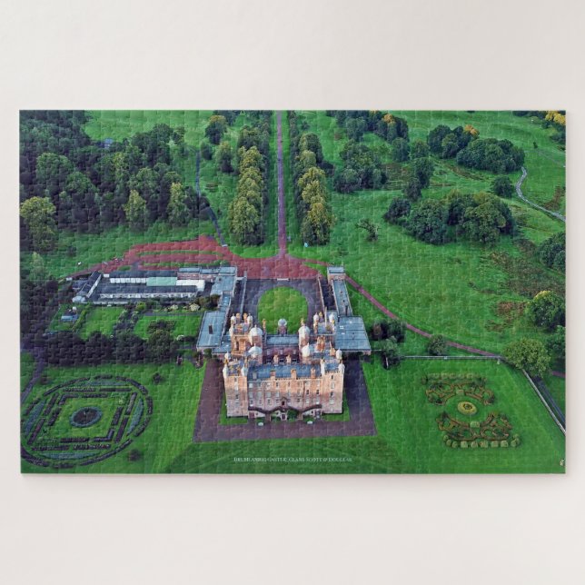 Scottish Clans Scott & Douglas - Drumlanrig Castle Jigsaw Puzzle (Horizontal)