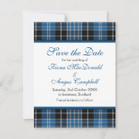 Scottish Clark Tartan Wedding Enregistrer la carte