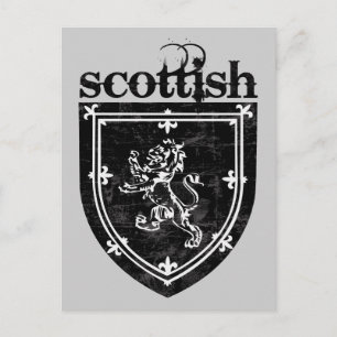 scottish coat of arms postcard