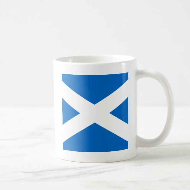 Scottish Cross Scotland Colours Coffee Mug (Right)