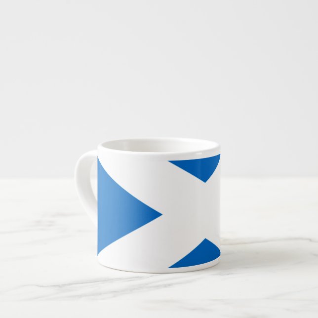 Scottish Cross Scotland Colours Espresso Cup (Front Left)