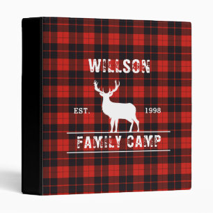 Scottish Cunningham plaid tartan red and black Binder