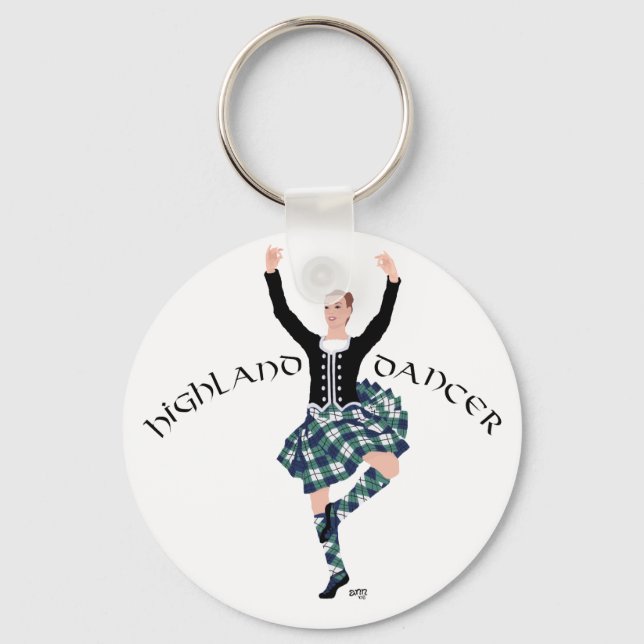 Scottish Dancer Highland Fling Keychain (Front)