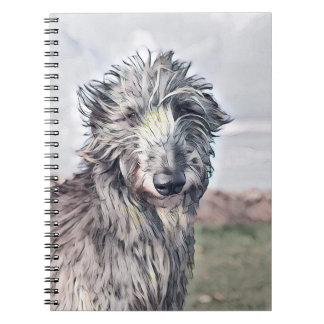 Scottish Deerhound Art Lined Spiral Notebook