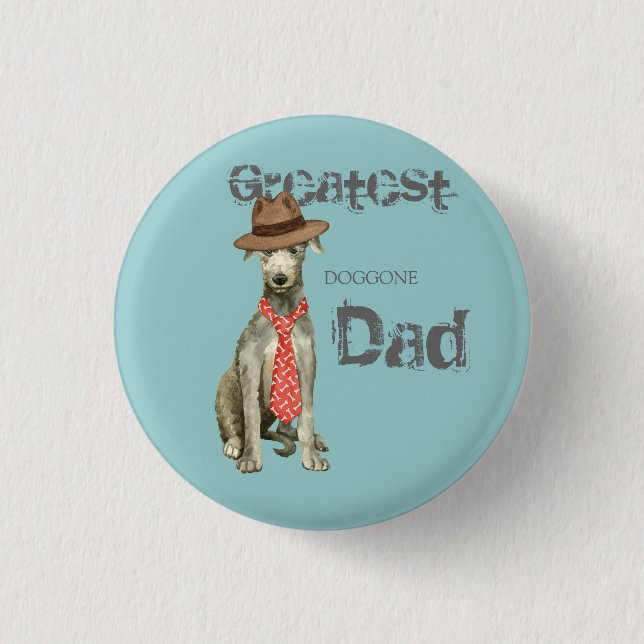 Scottish Deerhound Dad 1 Inch Round Button (Front)