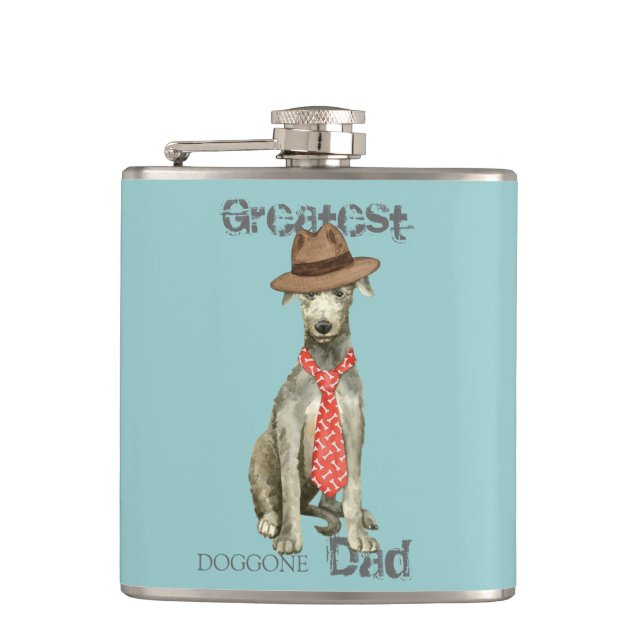 Scottish Deerhound Dad Hip Flask (Front)