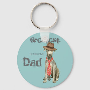 Scottish Deerhound Dad Keychain