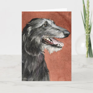 Scottish Deerhound Dog Art Greeting Card