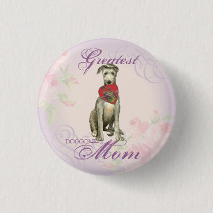 Scottish Deerhound Heart Mom 1 Inch Round Button