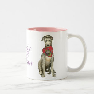 Scottish Deerhound Heart Mom Two-Tone Coffee Mug