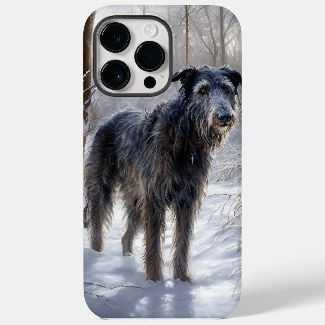 Scottish Deerhound Let It Snow Christmas Case-Mate iPhone Case (Back)