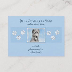 Scottish Deerhound Painting - Cute Original Dog Ar Business Card