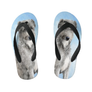 Scottish Deerhound Painting - Cute Original Dog Ar Kid's Flip Flops