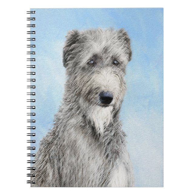 Scottish Deerhound Painting - Cute Original Dog Ar Notebook (Front)